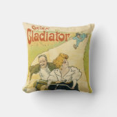 ヴィンテージアールヌーボー、グラディエーター自転車サイクル クッション (正面)