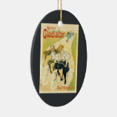 ヴィンテージアールヌーボー、グラディエーター自転車サイクル セラミックオーナメント (右)