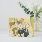 ヴィンテージアールヌーボー、グラディエーター自転車サイクル ポストカード (スタンド正面)