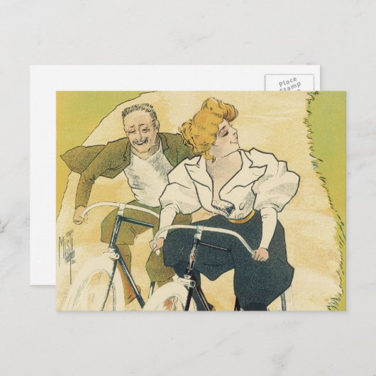 ヴィンテージアールヌーボー、グラディエーター自転車サイクル ポストカード (正面/裏面)