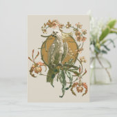 ヴィンテージアールヌーボー、コッカトー鳥、蘭の花 (スタンド正面)