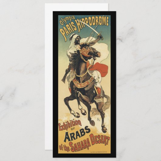 ヴィンテージアールヌーボー、サハラ砂漠のアラブ (正面/裏面)