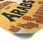 ヴィンテージアールヌーボー、サハラ砂漠のアラブ ポスター (角)