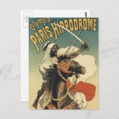 ヴィンテージアールヌーボー，サハラ砂漠のアラブ ポストカード (正面/裏面)