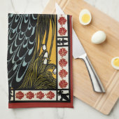 ヴィンテージアールヌーボー、ザキスby William Bradley キッチンタオル (四つ折り)