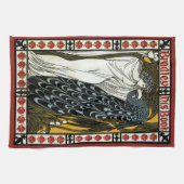 ヴィンテージアールヌーボー、ザキスby William Bradley キッチンタオル (横)