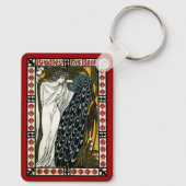 ヴィンテージアールヌーボー、ザキスby William Bradley キーホルダー (裏面)