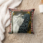 ヴィンテージアールヌーボー、ザキスby William Bradley クッション (ブランケット)