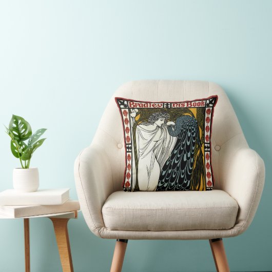 ヴィンテージアールヌーボー、ザキスby William Bradley クッション (椅子)