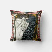 ヴィンテージアールヌーボー、ザキスby William Bradley クッション (正面)