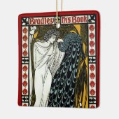 ヴィンテージアールヌーボー、ザキスby William Bradley セラミックオーナメント (左)