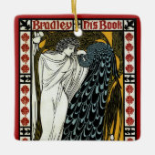 ヴィンテージアールヌーボー、ザキスby William Bradley セラミックオーナメント (正面)