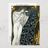 ヴィンテージアールヌーボー、ザキスby William Bradley 招待状 (正面/裏面)