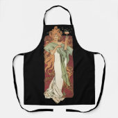 ヴィンテージアールヌーボー、シャンパンバイアルフォンスミュシャ エプロン (正面)