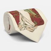 ヴィンテージアールヌーボー、シャンパンバイアルフォンスミュシャ ネクタイ (ロール)