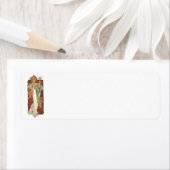 ヴィンテージアールヌーボー、シャンパンバイアルフォンスミュシャ ラベル (インサイチュ)