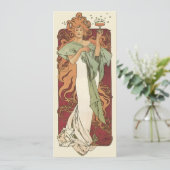 ヴィンテージアールヌーボー、シャンパンバイアルフォンスミュシャ 招待状 (スタンド正面)