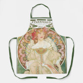 ヴィンテージアールヌーボー、シャンペノワバイアルフォンスミュシャ エプロン (正面)