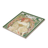 ヴィンテージアールヌーボー、シャンペノワバイアルフォンスミュシャ タイル (側面)