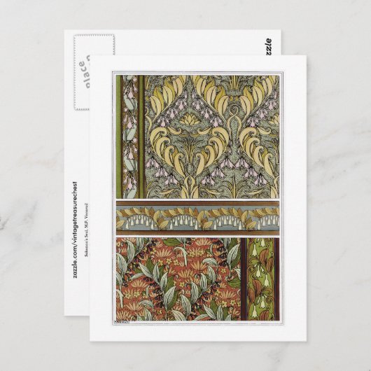 ヴィンテージアールヌーボー・ソロモンの封印M.P.ヴェルヌイユ ポストカード (正面/裏面)