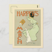 ヴィンテージアールヌーボー・ハーパー誌3月 ポストカード (正面/裏面)