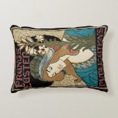 ヴィンテージアールヌーボー、パングのイースター出版物 アクセントクッション (正面)