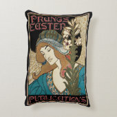 ヴィンテージアールヌーボー、パングのイースター出版物 アクセントクッション (裏面(縦))