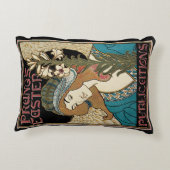 ヴィンテージアールヌーボー、パングのイースター出版物 アクセントクッション (裏面)