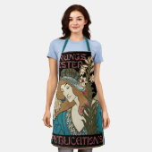 ヴィンテージアールヌーボー、パングのイースター出版物 エプロン (着用した状態)