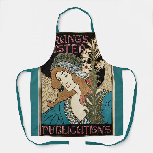 ヴィンテージアールヌーボー、パングのイースター出版物 エプロン (正面)