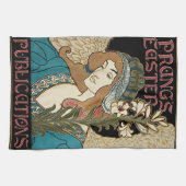 ヴィンテージアールヌーボー、パングのイースター出版物 キッチンタオル (横)