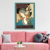 ヴィンテージアールヌーボー、パングのイースター出版物 キャンバスプリント (インサイチュ (リビング))