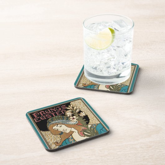 ヴィンテージアールヌーボー、パングのイースター出版物 コースター (右側)