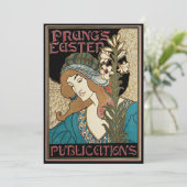 ヴィンテージアールヌーボー、パングのイースター出版物 シーズンカード (スタンド正面)