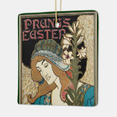 ヴィンテージアールヌーボー、パングのイースター出版物 セラミックオーナメント (左)
