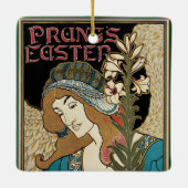 ヴィンテージアールヌーボー、パングのイースター出版物 セラミックオーナメント (裏面)