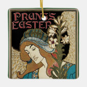 ヴィンテージアールヌーボー、パングのイースター出版物 セラミックオーナメント (正面)
