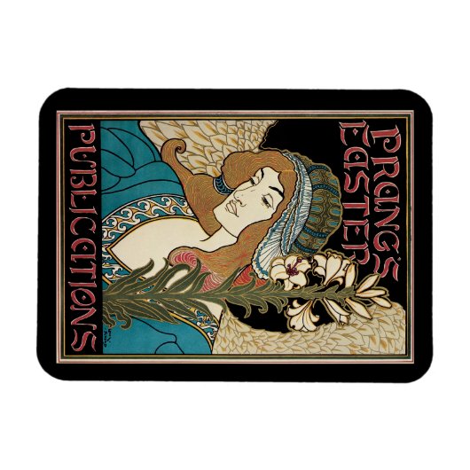 ヴィンテージアールヌーボー、パングのイースター出版物 マグネット (横)