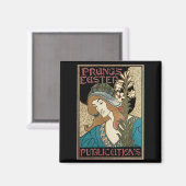 ヴィンテージアールヌーボー、パングのイースター出版物 マグネット (正面/裏面)