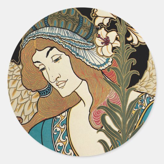 ヴィンテージアールヌーボー、パングのイースター出版物 ラウンドシール (正面)