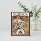 ヴィンテージアールヌーボー、ビスケットバイアルフォンスミュシャ (スタンド正面)