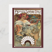 ヴィンテージアールヌーボー、ビスケットバイアルフォンスミュシャ (正面/裏面)