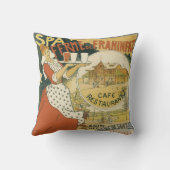 ヴィンテージアールヌーボー、ビールバーレストランとカフェ クッション (裏面)