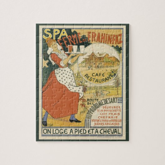 ヴィンテージアールヌーボー、ビールバーレストランとカフェ ジグソーパズル (縦)