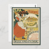 ヴィンテージアールヌーボー、ビールバーレストランとカフェ ポストカード (正面/裏面)