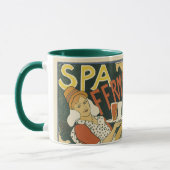 ヴィンテージアールヌーボー、ビールバーレストランとカフェ マグカップ (左)