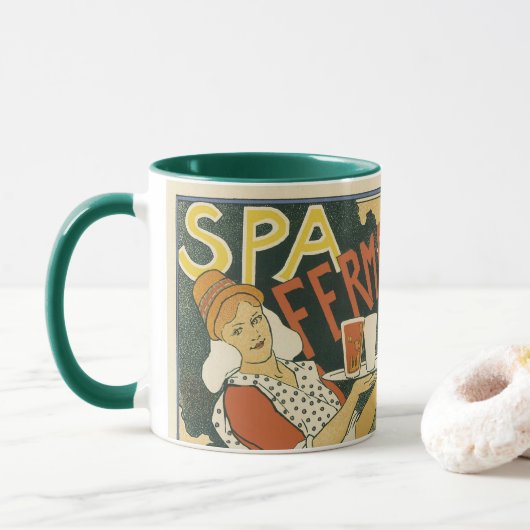 ヴィンテージアールヌーボー、ビールバーレストランとカフェ マグカップ (ドーナツ)