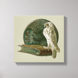 ヴィンテージアールヌーボー（フクロウ・コイン・ブック付） キャンバスプリント