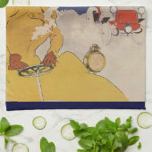 ヴィンテージアールヌーボー、ベンゾムチュールバイジュールシュレット キッチンタオル (折り畳み)