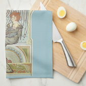 ヴィンテージアールヌーボー，ホランドレヴェンズバーゼカリング キッチンタオル (四つ折り)